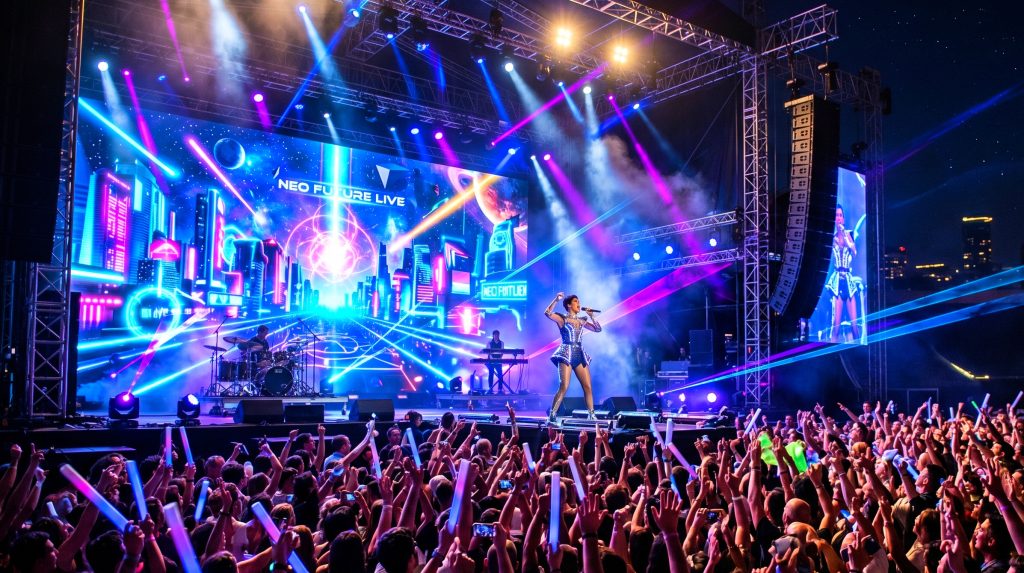 Concerts using LED rental screens