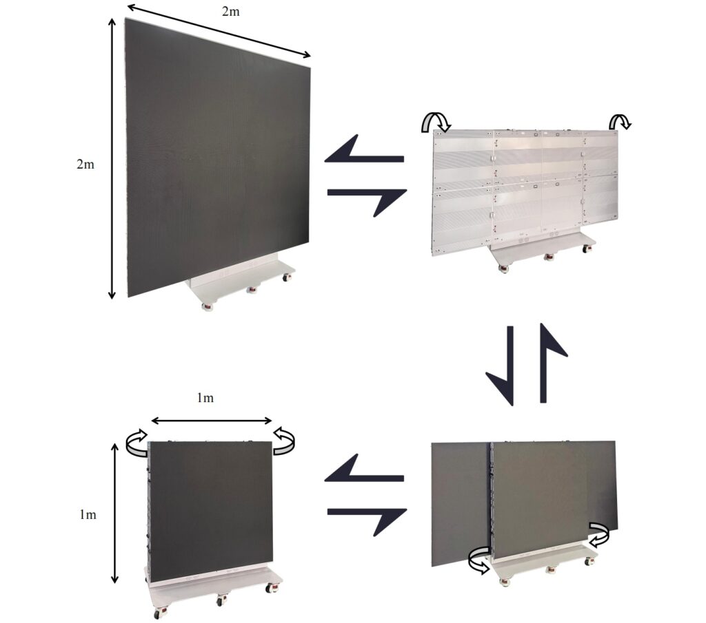 VNICE 5-fold LED poster screen folding and unfolding demonstration.